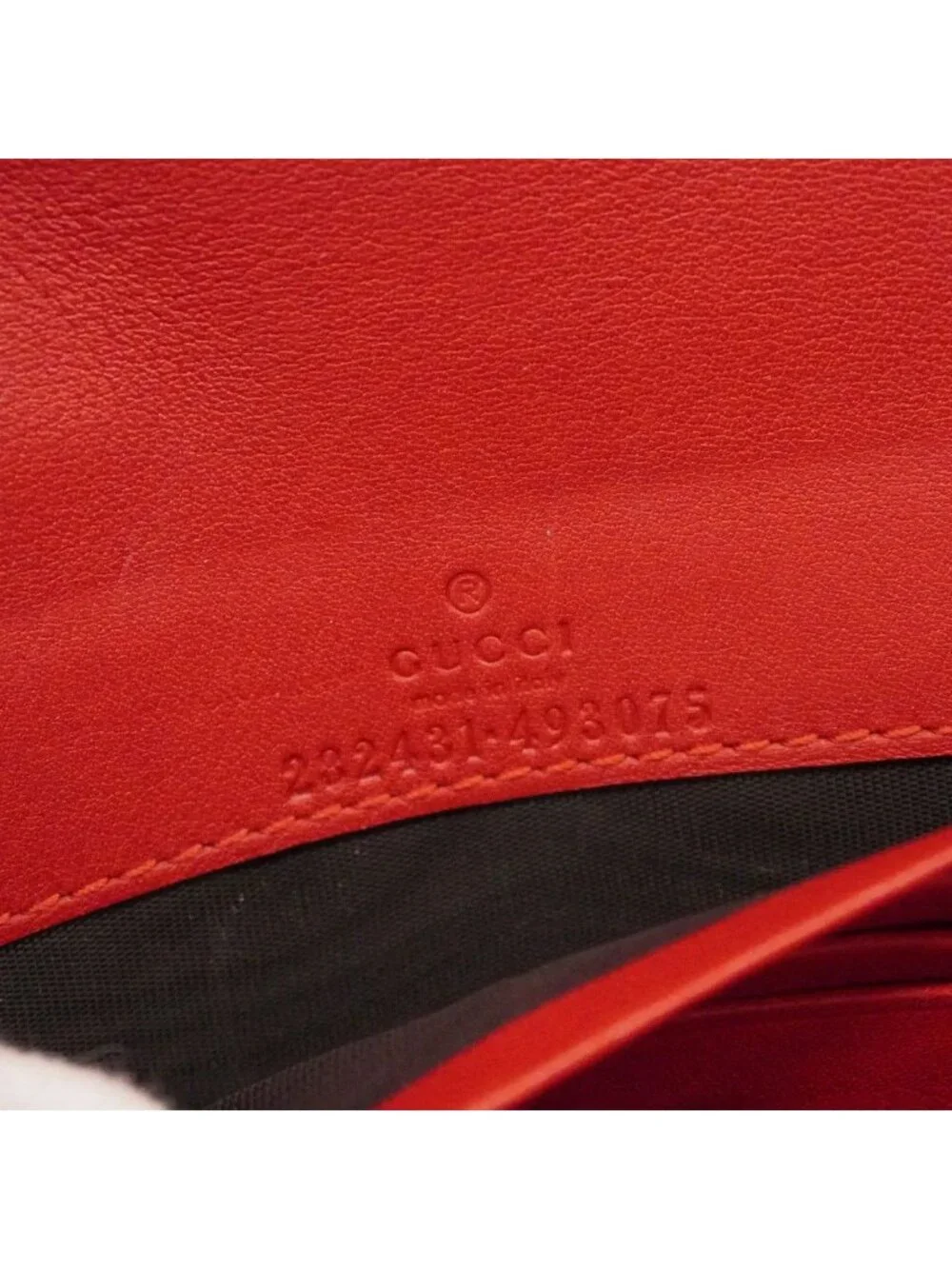 Gucci Wallet Guccissima Leather Red Gold - Picture 4 of 10